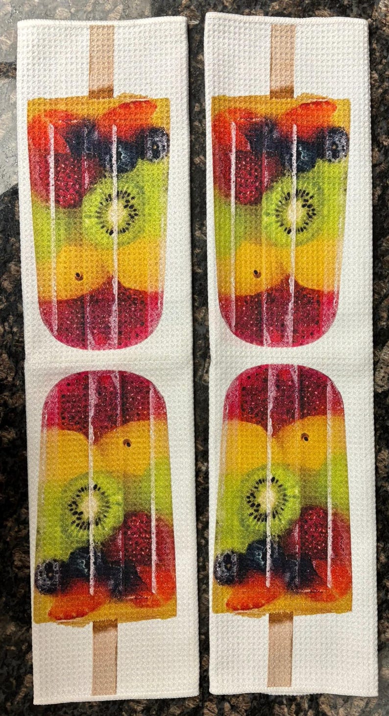 Full Frozen Fruit Pop Decorative Kitchen Towels image 4