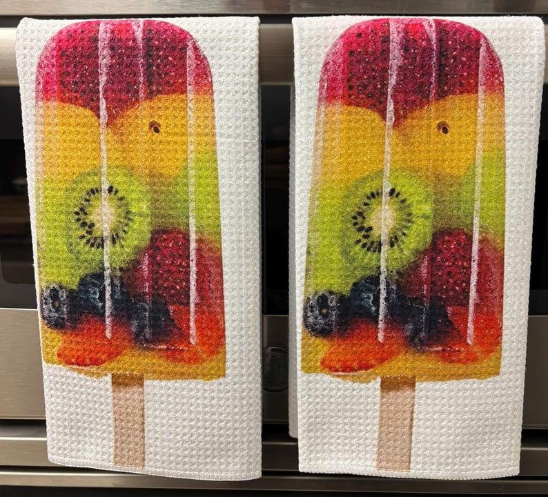 Full Frozen Fruit Pop Decorative Kitchen Towels image 3