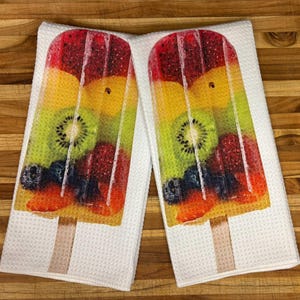 Full Frozen Fruit Pop Decorative Kitchen Towels image 1