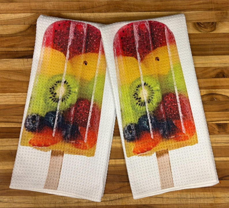 Full Frozen Fruit Pop Decorative Kitchen Towels image 1