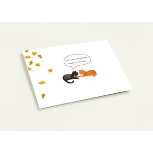 Wenskaarten kattenliefhebber, set van 10 kaarten, enveloppen inbegrepen, liggende kaart, matte afwerking – herfst, seizoensgebonden, Thanksgiving, herfst