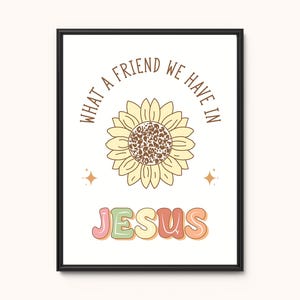Christian Nursery Decor, Jesus Christ Poster, Church Sunday School Wall Art, Christian Kids Bible Verse Wall Art, Christian Christmas Gifts