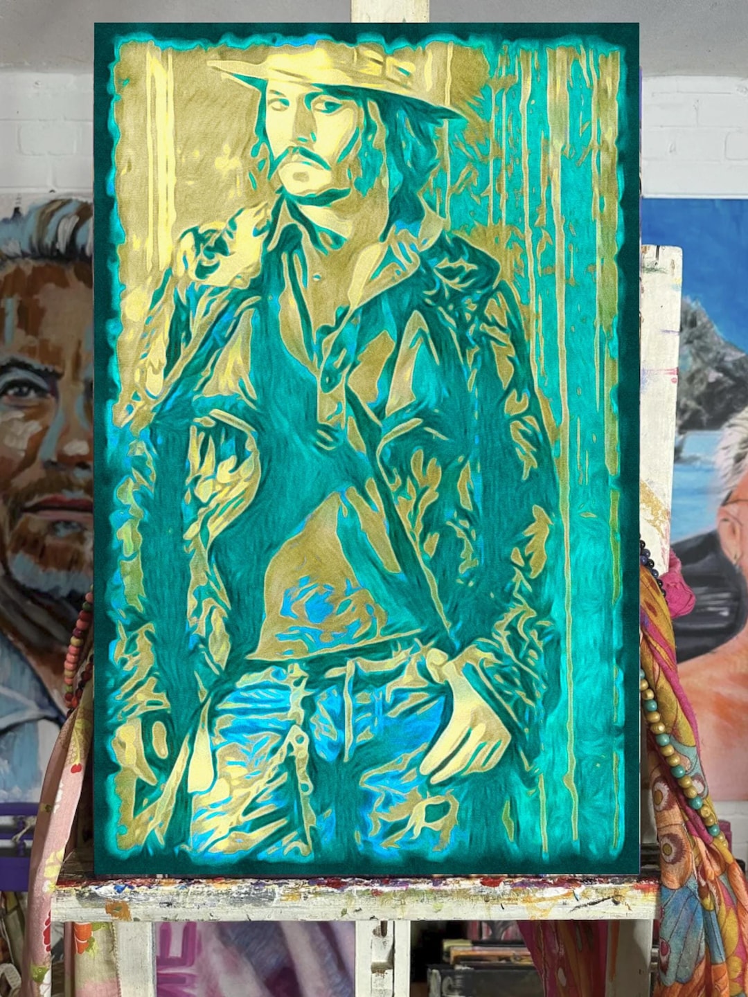 Painting Johnny Depp , Paintings Celebrity's, Painting Pop Icons, Art ...