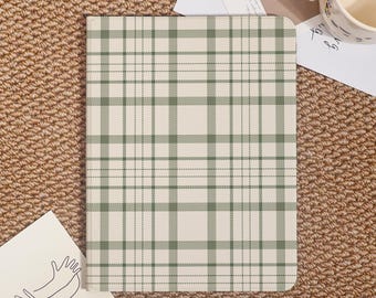 Green Checkerboard Custom iPad Case For iPad Pro 2025/2024/2022/2021,iPad Cover For Air 4/5/6,iPad 6/7/8/9,iPad Mini Case With Pencil Holder