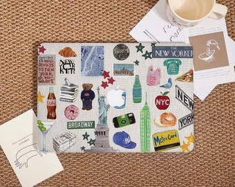 New York Collage MacBook Case,New MacBook Pro 14" A3434 (M5),Cover for Mac Air 11/13/15",Apple Laptop Pro 13/15/16" Sleeve,M1 M2 M3 M4,Gift