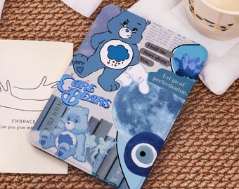 Care Bear Blue Cover Case For Kindle PaperWhite 12/11/10th,Kindle 2024/Colorsoft,Kindle 10th 11th Gen,Kindle 7"/6.8"/6",Custom Gift Sleeve