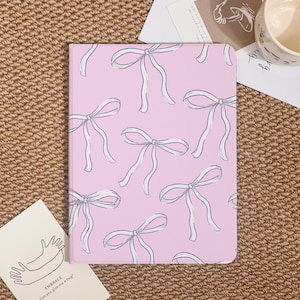 Bowknots Pink Girly Custom iPad Case For iPad Pro 2024/2022/2021,New iPad Air 7-11&quot;/13&quot; 2025 Cover,iPad 6/7/8,iPad Mini Case With Pen Holder
