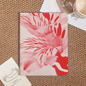 Red Lily Flower Custom iPad Case For iPad Pro 2024/2022/2021/2018,iPad Cover Air 4/5/6,iPad 6/7/8,iPad Mini Case With Pencil Holder,Gift