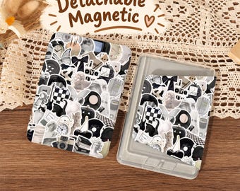 Black White Vintage Detachable Kindle Case,Kindle 6” 2024 Case,Paperwhite 11th 6.8",Paperwhite 7” 2024 Case,Kobo Clara Libra,Custom Gift
