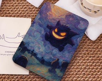 Gengar Starry Night Custom Case For Kindle PaperWhite 12/11/10,Kindle 2024/Colorsoft,Kindle 10 11th Gen,Kindle 7"/6.8"/6 Case,Custom Gift