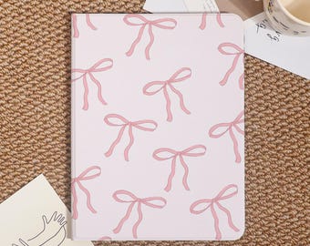Pink Bows Simple Custom iPad Case For iPad Pro 2024/2022/2021,iPad Air 7-11&quot;/13&quot; 2025 Cover,iPad 6/7/8,iPad Mini Case With Pencil Holder