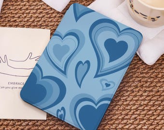 Baby Blue Hearts Custom Case For Kindle PaperWhite 12/11/10,Kindle 2024/Colorsoft,Kindle 10th 11th Gen,Kindle 7"/6.8"/6 Case,Custom Gift