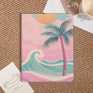 Beach Coconut Tree iPad Case For iPad Pro 2024/2022/2021/2018,iPad Case Air 4/5/6,iPad 6/7/8,iPad Mini Case With Pencil Holder,iPad Cover