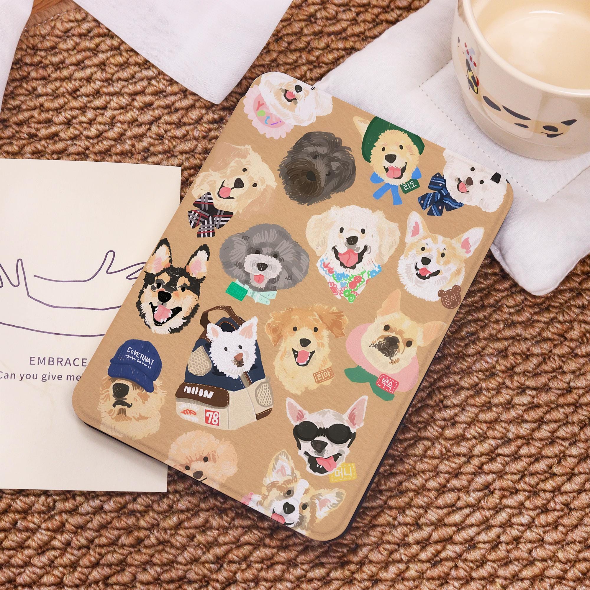 Cute Doodle Dog Collage Custom Case for Kindle Paperwhite 12/11/10 ...