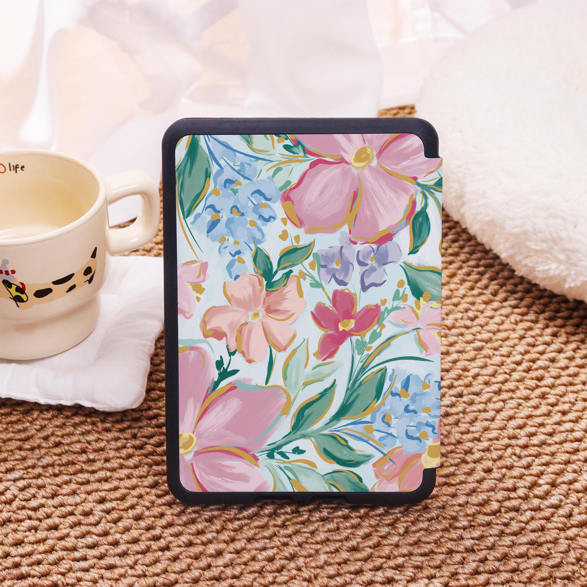 Elegant Flowers Cover Case for Kindle Paperwhite 12/11/10th,kindle 2024 ...