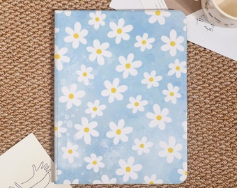 Little Daisy Blue iPad Case For iPad Pro 2024/2022/2021/2018,iPad Case Air 4/5/6,iPad 6/7/8,iPad Mini Case With Pencil Holder,iPad Cover