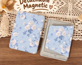 White Roses Blue Detachable Kindle Case,Kindle 6” 2024 Case,Paperwhite 11th 6.8",Paperwhite 7” 2024 Case,Kobo Clara Libra,Custom Gift