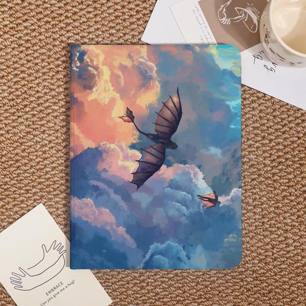 Funda para iPad con diseño de nube de dragón fantástico para iPad Pro 2024/2022, nuevo iPad Air 2025, iPad 7-11/13, iPad 6/7/8, iPad Mini 7 con soporte para lápiz