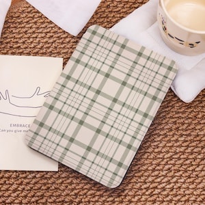 Green Checkerboard Cover Case For Kindle PaperWhite 12/11/10th,Kindle 2024/Colorsoft,Kindle 10th 11th Gen,Kindle 7&quot;/6.8&quot;/6&quot; Case,Custom Gift