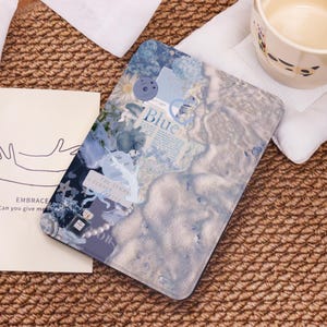 Blue Collage Sea Cover Case For Kindle PaperWhite 12/11/10th,Kindle 2024/Colorsoft,Kindle 10th 11th Gen,Kindle 7&quot;/6.8&quot;/6&quot; Case,Custom Gift