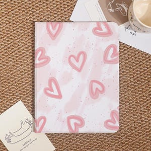 Heart Simple Custom iPad Case For iPad Pro 2024/2022/2021/2018,iPad Cover Air 4/5/6,iPad 6/7/8,iPad Mini Case With Pencil Holder,iPad Cover
