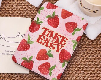 Strawberry Pink Girly Case For Kindle PaperWhite 12/11/10,Kindle 2024/Colorsoft,Kindle 10th 11th 12th,Kindle 7/6.8/6,Custom Cover With Strap