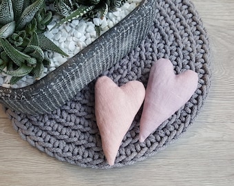 Linen primitive heart decor. Fabric heart. Valentines decoration, Farmhouse decor, Country living, wreath and garland decor, flat lay decor