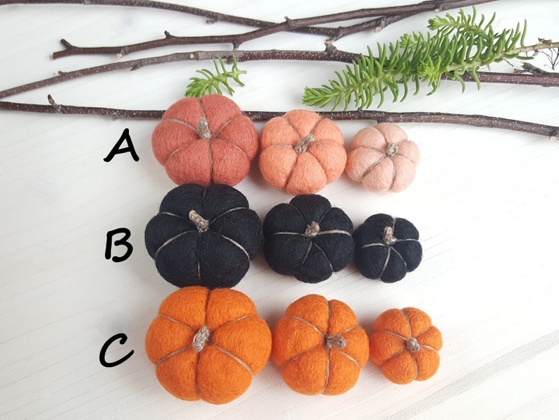 Felt pumpkins. Thanksgiving decor, Farmhouse decor, Halloween decor, Country living, fall home decor, fall wreath decor, felt pumpkin decor image 4