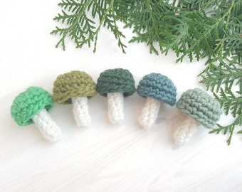 Mushroom Christmas decor. Mushroom ornaments. Mushroom decor. Christmas tree decor. Boho Holiday decor. Green mushrooms