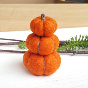 Felt pumpkins. Thanksgiving decor, Farmhouse decor, Halloween decor, Country living, fall home decor, fall wreath decor, felt pumpkin decor image 1