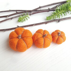 Felt pumpkins. Thanksgiving decor, Farmhouse decor, Halloween decor, Country living, fall home decor, fall wreath decor, felt pumpkin decor image 2