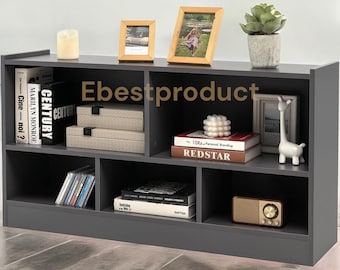 5-Cube Wooden Bookcase – Modern 2-Tier Open Bookshelf for Storage & Display Versatile Storage  Display Solution
