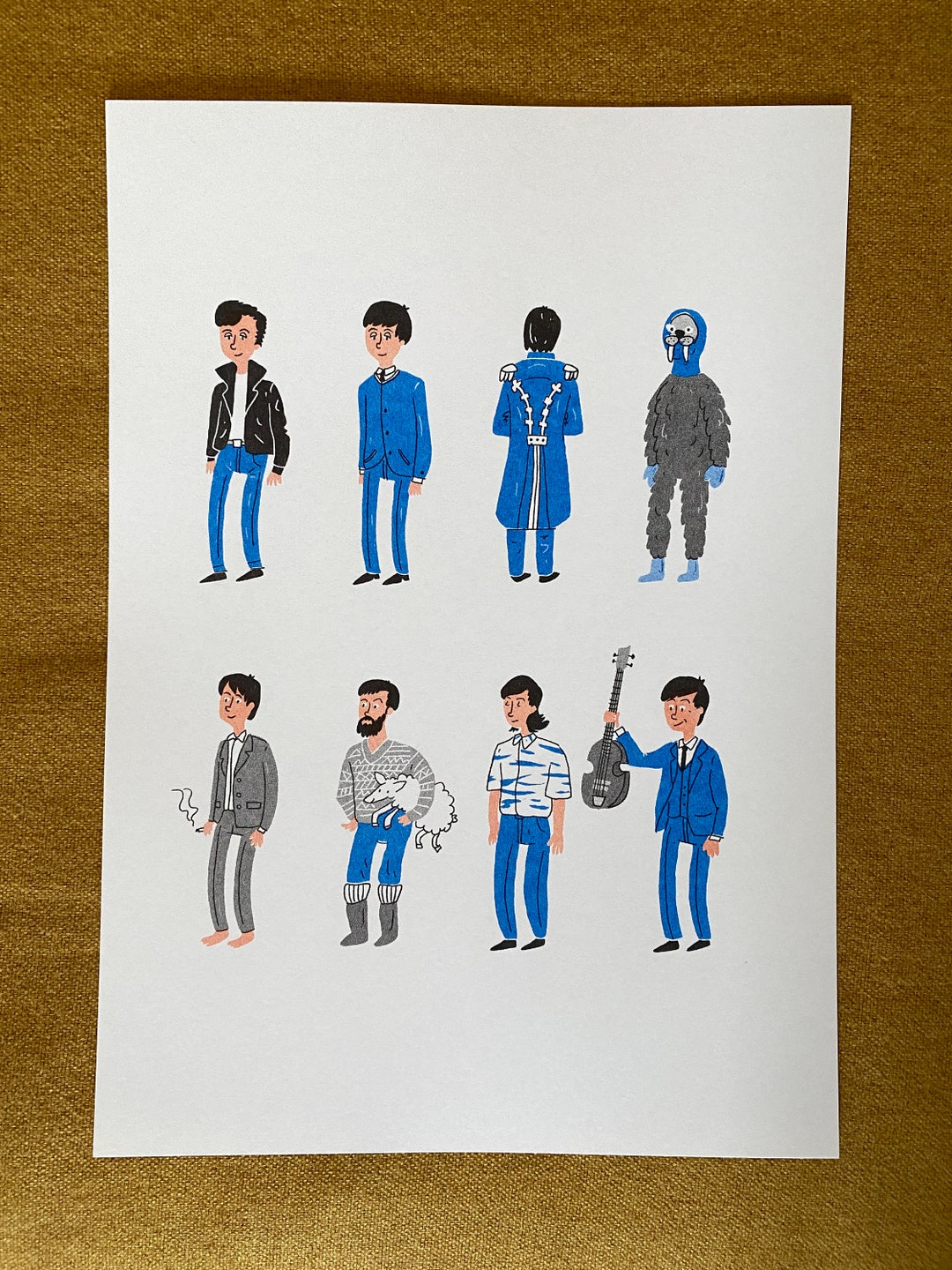 Beatles Fan Art Riso Print: paul Mccartney A4 Size Limited Edition by ...