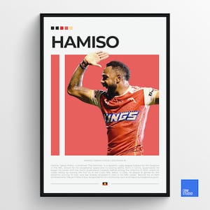 Hamiso Tabuai-Fidow NRL Dolphins - Sports Bedroom Posters, Minimalist Office Wall Art