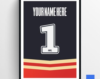 Poster personnalisé du maillot des dauphins de la LNR : oeuvres d'art personnalisées pour les fans de sport (imprimable numérique)
