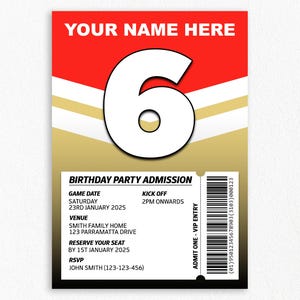 Dolphins Custom Birthday Party Invitation | NRL, Rugby League Party, Digital Download, Sports Themed Party Invite