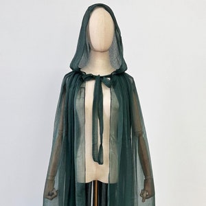 Baroque Emerald Green Cape with Hoodie Chiffon Cape Female Red Witch Costume Women Cape Black Cape Women Cloak Vampire Cape 62 Colors