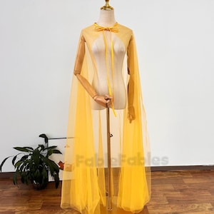 Minimalist Tulle Wedding Cape: Sheer Bridal Cover Up, Evening Shawl