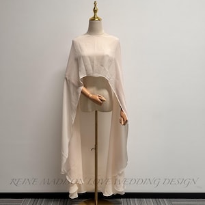 Emerald Green Silk Chiffon Wedding Cape Hunter Green Dress Cover Up Vintage Chiffon Wrap Shawl for Event Party Wedding Separates Bolero