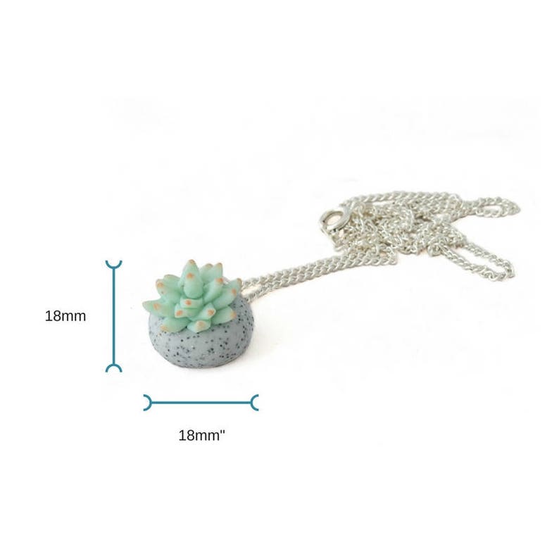 Succulent Pendant Necklace for Women  - Cactus Plant and Terrarium Jewellery