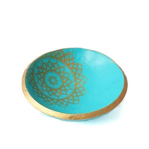 Trinket Dish or Ring Holder in Turquoise Blue, Extra Small Tray, Decorative Home and Bedroom Accessories and Gifts