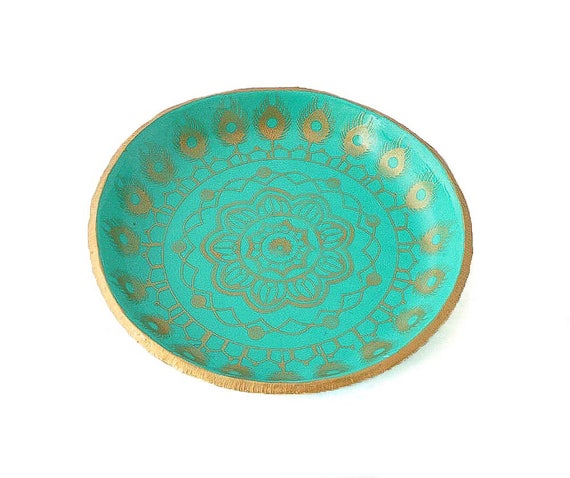 Pink Mandala Ring Dish Jewellery Trinket Holder for Home Bedroom Accessories