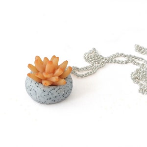 Succulent Pendant Necklace for Women  - Cactus Plant and Terrarium Jewellery