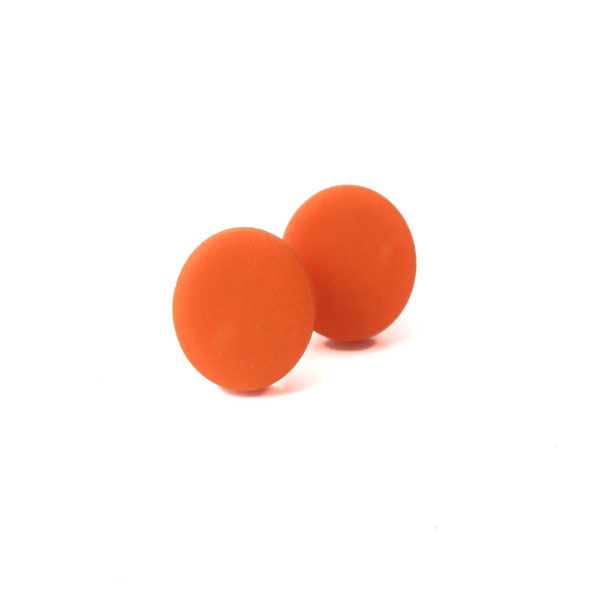 Orange - Quirklets Handpainted Clay Charm Stud Earrings 45 main image 1