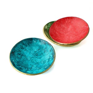 trinket dish for ring holder for jewellery in turquoise blue