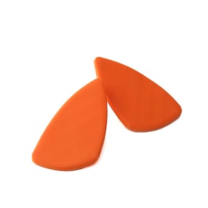 Orange Statement Stud Earrings for Women - Large Unique Geometric Clay Jewellery and Birthday Gifts for Her