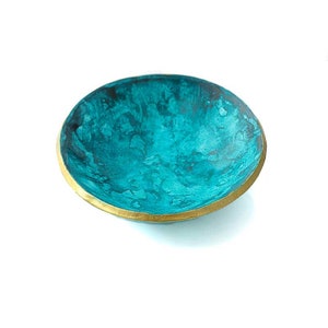 Trinket Dish for Rings in Turquoise Blue - Decorative Home and Bedroom Accessories, and Housewarming Gifts