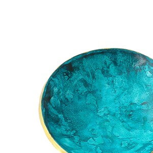 trinket dish for ring holder for jewellery in turquoise blue