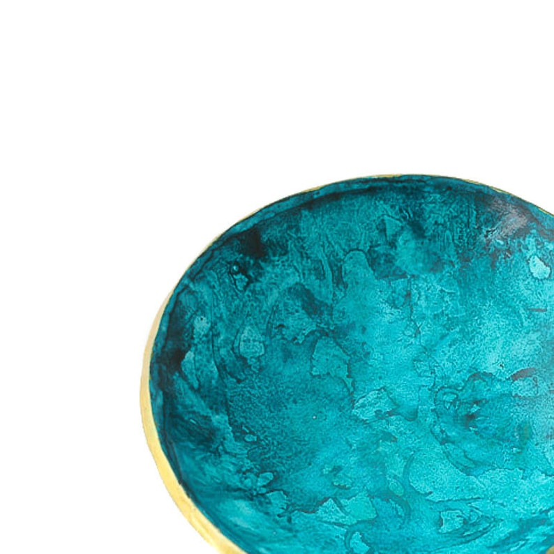 trinket dish for ring holder for jewellery in turquoise blue