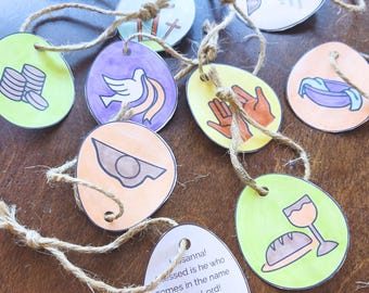 Ozdoby z jajek zmartwychwstania – kolorowanka dla dzieci | Aktywność na Wielki Tydzień do druku (do pobrania w wersji cyfrowej)